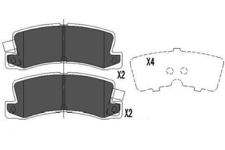 Задние тормозные колодки kavo parts KBP-9058