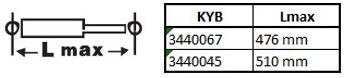 Задній амортизатор (стойка) kayaba 3440067