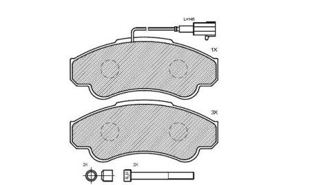 Колодки ручного (стоячого) гальма klaxcar France 24978Z
