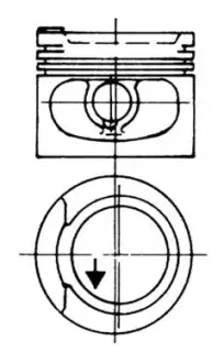 Поршень AUDI/VW 82.01 DS/DZ/ADZ/RH (пр-во KS) kolbenschmidt (KS) 93928630 Ауди 90