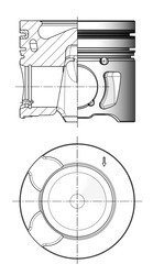 Поршень двигуна CITROEN / FIAT / LAND ROVER / PEUGEOT 85,00 2.2 HDi kolbenschmidt (KS) 41703600 на Митсубиси Аутлендер xl