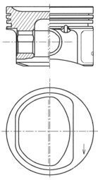 Поршень двигуна Fiat Ø70,80 1,2 kolbenschmidt (KS) 41754600 на Форд KA