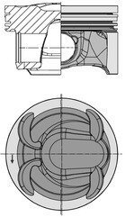 Поршень FORD / LAND ROVER / VOLVO 87,50 2.0 EcoBoost kolbenschmidt (KS) 40315600 на Вольво Xc60