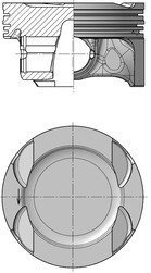 Поршень комплект BMW N63B44 X5 E70, 550i F10, 750i F01 89,00 11- kolbenschmidt (KS) ""40631600"