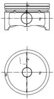 Поршень, комплект FORD/VOLVO Focus,Mondeo,Fiesta,C30,S40,S80,V50 2,0i 16V 00- kolbenschmidt (KS) 99457600