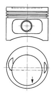 Поршень M102 2,3 -93 kolbenschmidt (KS) 93968610 на Мерседес W123