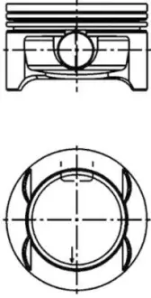 Поршень OPEL 73.65 ASTRA H Z14XEP (пр-во KS) Kolbenschmidt (KS) 40386610