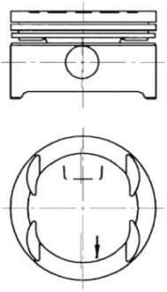 Поршень OPEL 79.5 1.6I 16V X16XE/X16XEL (KS) kolbenschmidt (KS) 94637610 на Опель Вектра б