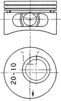 Поршень OPEL 86.50 2.0 16V 20SEH/20XE/X20SE (KS) kolbenschmidt (KS) 90245610 на Опель Вектра а