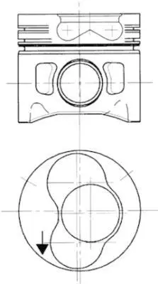 Поршень VAG 80.01 1Z/AFN/AGR/AHF/ALH/ASV/AVG/AHH/AHU/ALE/AEY (1-2CYL) (пр-во KS) kolbenschmidt (KS) 94427720
