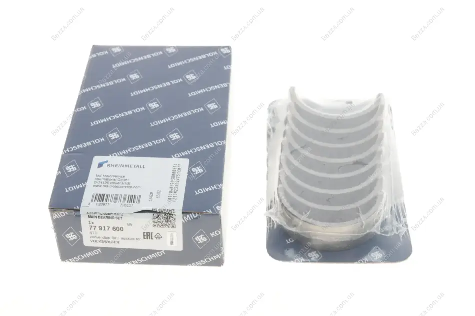 Вкладиші корінні Skoda Fabia/VW Polo 1.2 01- Kolbenschmidt (KS) 77917600 (фото 1)