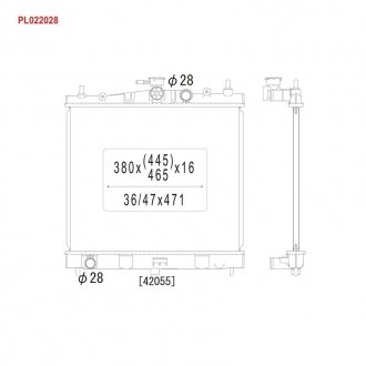 Радіатор охлаждения двигателя koyorad PL022028