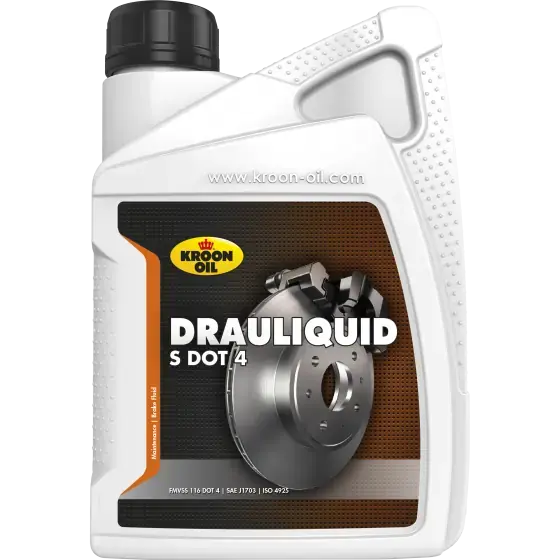 Рідина гальмівна DRAULIQUID-S DOT 4 BRAKEFLUID 1л KROON OIL 04206 (фото 1)