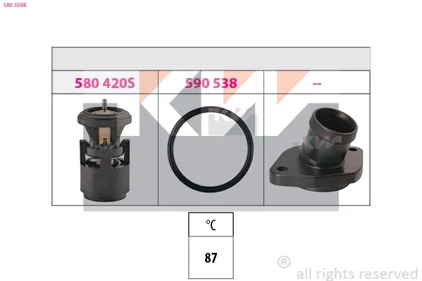 580 559K Термостат (аналог EPS 1.880.559K /Facet 7.8559K) KW 580559K (фото 1)