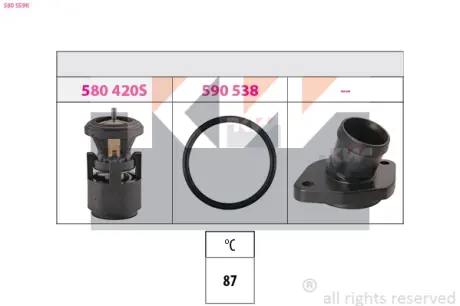 580 559K Термостат (аналог EPS 1.880.559K /Facet 7.8559K) KW 580559K