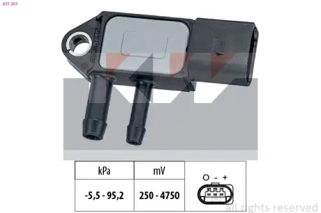 Датчик давления воздуха, 1.9TDI 03- 2.5TDI KW 493 263