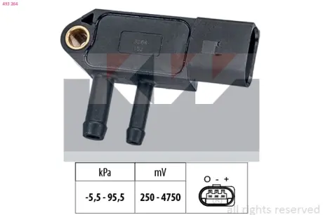Датчик давления воздуха, 1.9TDI/2.0TDI KW 493 264
