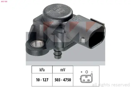 Датчик давления воздуха, OM651, OM642 KW 493 106