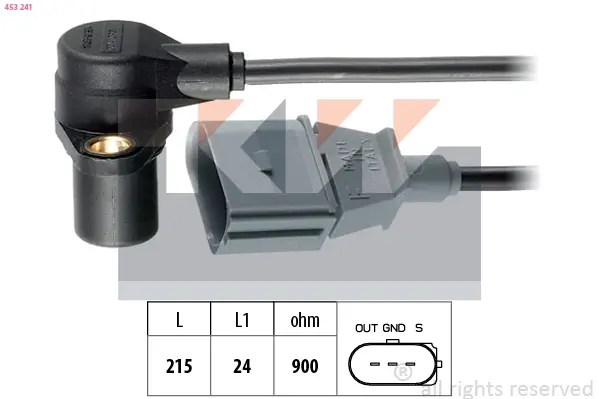Датчик коленвала, VAG 1.6/1.8/2.0 95- KW 453241