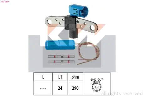 Датчик положения распредвала, 1,9D KW 453543K