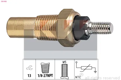 Датчик температуры охл. жидкости, 1,6-2,9 KW 530 082