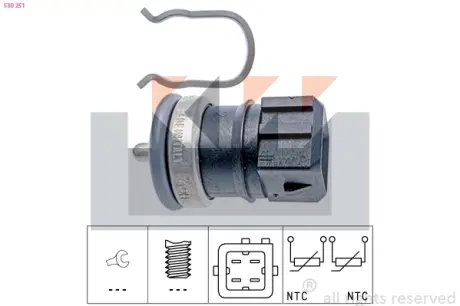 Датчик температуры охл. жидкости, 1,9-2.5DTI KW 530 251