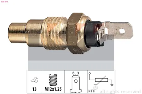 Датчик температуры охл. жидкости, Nissan KW 530 078