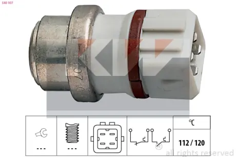 Датчик вкл. вентилятора, (корчн. 4-полюса) 1.9D/2.0 112C KW 540 107