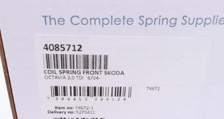 Пружина передня lesjofors 4085712