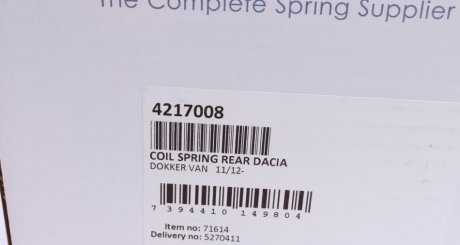 Задня пружина lesjofors 4217008