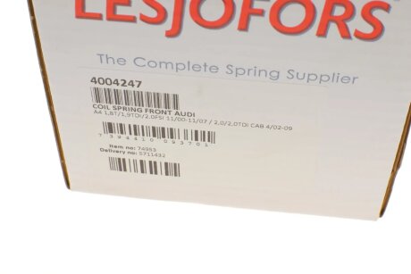 Пружина передняя lesjofors 4004247