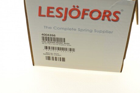 Пружина передня lesjofors 4004266