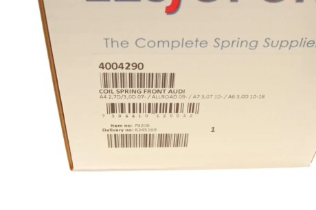 Пружина передня lesjofors 4004290