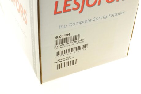Пружина передня lesjofors 4008404