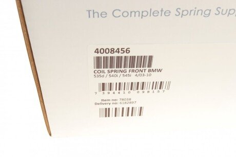 Пружина передняя lesjofors 4008456