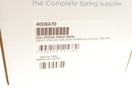 Пружина передня lesjofors 4008470