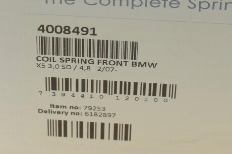 Пружина передня lesjofors 4008491