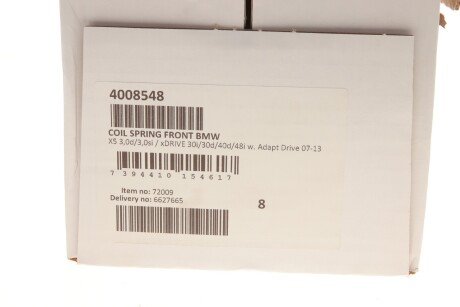 Пружина передня lesjofors 4008548