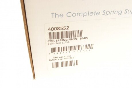 Пружина передняя lesjofors 4008552