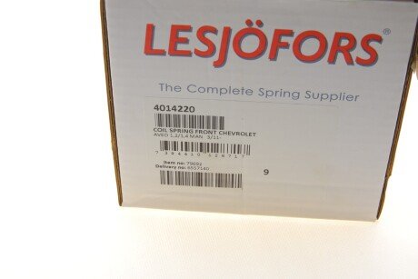 Пружина передня lesjofors 4014220
