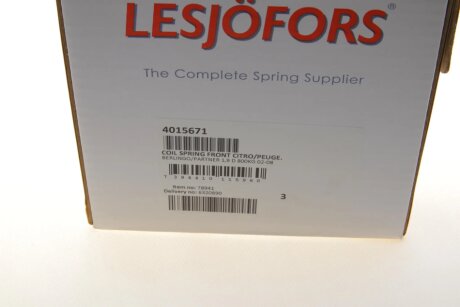 Пружина передня lesjofors 4015671