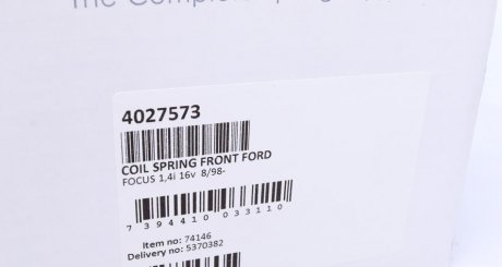 Пружина передня lesjofors 4027573