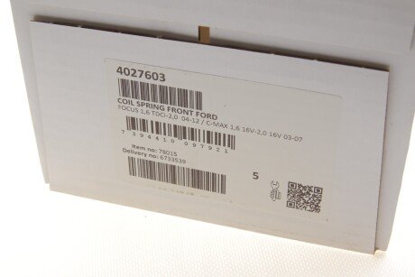 Пружина передня lesjofors 4027603