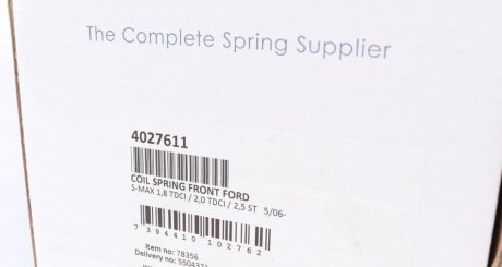 Пружина передняя lesjofors 4027611