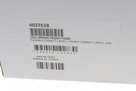 Пружина передня lesjofors 4027618