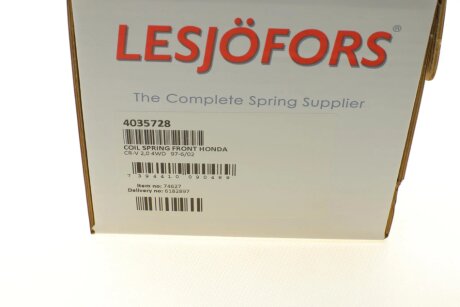 Пружина передняя lesjofors 4035728