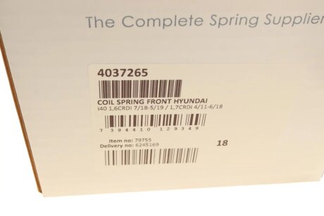 Пружина передняя lesjofors 4037265