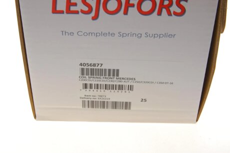 Пружина передняя lesjofors 4056877