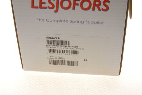 Пружина передняя lesjofors 4066724