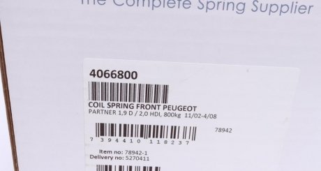 Пружина передняя lesjofors 4066800